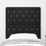 vidaXL Tête de lit LED noire 80 cm en velours