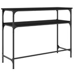 vidaXL Table console noir 100x35 5x75 cm bois d'ingénierie