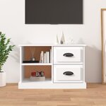 vidaXL Meuble TV blanc 73x35 5x47 5 cm bois d'ingénierie