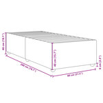 vidaXL Cadre de lit Bleu 80x200 cm Tissu
