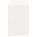 vidaXL Meuble TV mural avec lumières LED blanc 100x31x45 cm