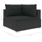 Salon de jardin meuble d'extérieur ensemble de mobilier 6 pièces avec coussins résine tressée noir 02_0016940