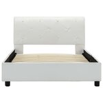 vidaXL Cadre de lit sans matelas blanc similicuir 90x200 cm