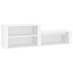vidaXL Armoire à chaussures Blanc 150x35x45 cm Bois d'ingénierie