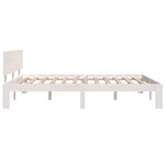 vidaXL Cadre de lit sans matelas blanc bois de pin massif 140x190 cm