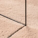vidaXL Tapis HUARTE à poils courts doux lavable rouge clair 120x120 cm
