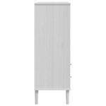 vidaXL Buffet SENJA aspect rotin blanc 90x40x112cm bois massif de pin