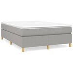 vidaXL Cadre de lit sans matelas gris clair 140x190 cm tissu