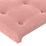vidaXL Tête de lit avec oreilles Rose 147x16x118/128 cm Velours