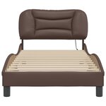 vidaXL Cadre de lit avec LED sans matelas marron 80x200 cm