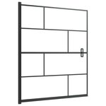 vidaXL Cabine de douche ESG 116x140 cm Noir