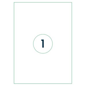rillprint Étiquettes autocollantes 210x297 mm 1000 feuilles Blanc