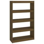 vidaXL Bibliothèque/Séparateur de pièce Marron miel 80x30x135 5 cm Pin