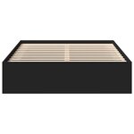 vidaXL Cadre de lit sans matelas noir 120x200 cm