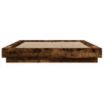 vidaXL Cadre de lit sans matelas chêne fumé 140x190 cm