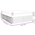 vidaXL Sommier à lattes de lit et matelas Vert foncé 180x200cm Velours