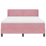 Lit box spring vidaXL avec matelas Rose 140x200 cm Velours