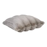 Coussin en fourrure artificielle beige 45 x 45 cm