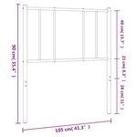 vidaXL Tête de lit métal noir 100 cm