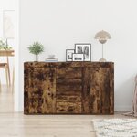 Buffet vidaXL Chêne fumé Bois d'ingénierie 120 x 36 x 69 cm Buffet
