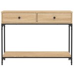 vidaXL Table console chêne sonoma 100x34 5x75 cm bois d'ingénierie