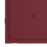 vidaXL Chaises de jardin lot de 4 avec coussins bordeaux Teck solide