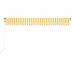 vidaXL Auvent rétractable automatique 500x350 cm Jaune et blanc