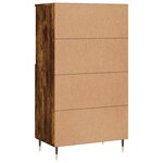 vidaXL Buffet haut Chêne fumé 60x36x110 cm Bois d'ingénierie