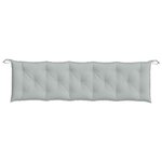 vidaXL Coussins de banc de jardin lot de 2 gris clair mélangé tissu