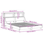 vidaXL Cadre de lit sans matelas cire marron 140x190cm bois pin massif