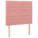 vidaXL Sommier à lattes de lit avec matelas LED Rose 90x190 cm Velours