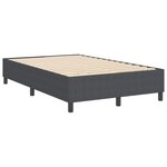 vidaXL Lit à ressorts tapissier Gris Foncé 120x200 cm Tissu en velours côtelé