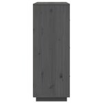 vidaXL Buffet haut Gris 67x40x108 5 cm Bois massif de pin