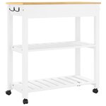 vidaXL Chariot de cuisine MONZA 84x40x90 cm bois massif de pin