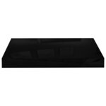 vidaXL Étagère murale flottante 4 Pièces Noir brillant 40x23x3 8 cm MDF
