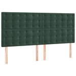 vidaXL Cadre de lit sans matelas vert foncé velours
