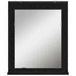 vidaXL Ensemble de meubles de salle de bain 2 pièces en bois d'ingénierie noir