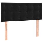 vidaXL Sommier à lattes de lit avec matelas Noir 100x200 cm Velours