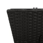 vidaXL Jardinières avec crochets 2 Pièces noir résine tressée