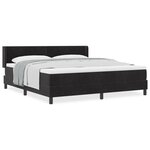 Lit de box spring vidaXL avec matelas Noir 180x200 cm Velours