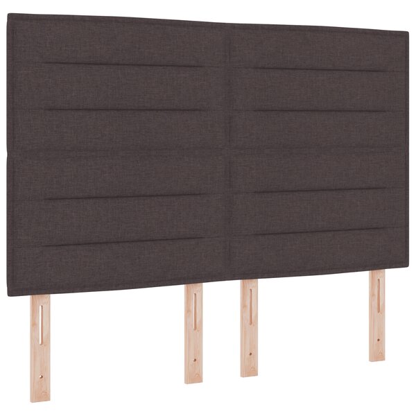 vidaXL Tête de Lit Design Lignes Marron Foncé 160 cm Tissu