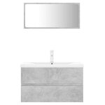 vidaXL Meubles de salle de bain gris béton bois d'ingénierie