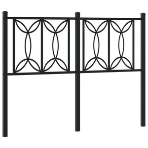 vidaXL Tête de lit métal noir 120 cm