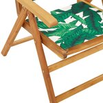 vidaXL Chaises inclinables de jardin lot de 6 vert tissu bois massif