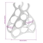 vidaXL Support à vin Argent 38 x 33 x 13 cm Aluminium