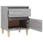 vidaXL Tables de chevet 2 Pièces Sonoma gris 40x35x50 cm