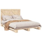 vidaXL Cadre de lit avec tête de lit 160x200 cm bois de pin massif