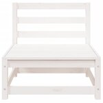 vidaXL Canapé de jardin sans accoudoirs blanc bois de pin massif