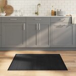 vidaXL Tapis rectangulaire noir 80x100 cm bambou