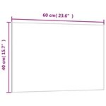 vidaXL Tableau noir magnétique mural noir 60x40 cm verre trempé